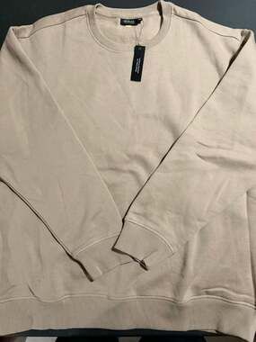 Gridlock "Enjoy the Real World" Sand Beige Crewneck Sweatshirt XL